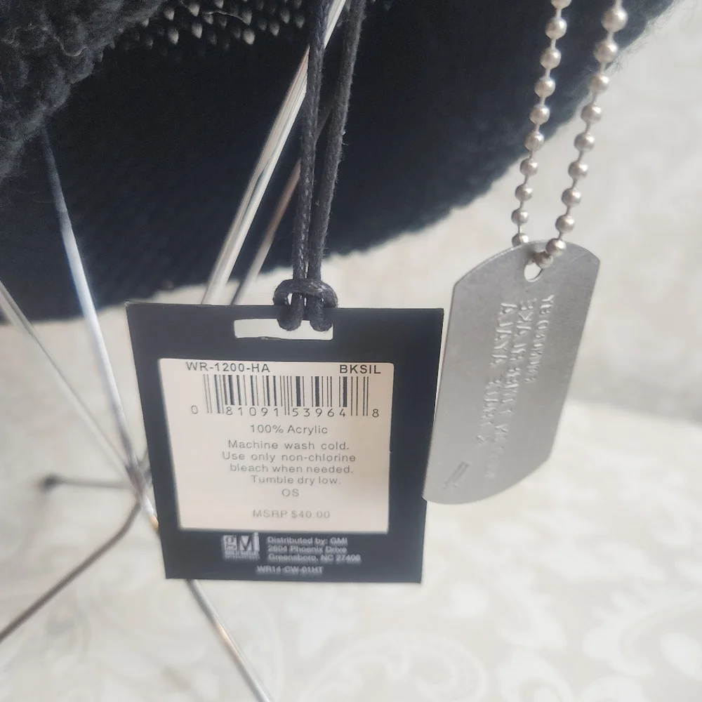 NWT William Rast Black Slouchy Knit Hat/ Beanie - Picture 7 of 9